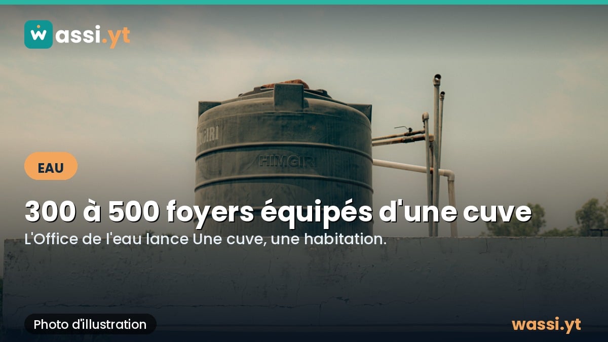 Eau à Mayotte : 300 à 500 foyers vont être équipés d'une cuve d'eau de pluie