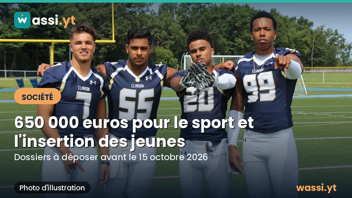 Sport et jeunesse : 650 000 euros pour des projets d'insertion, les clubs de Mayotte peuvent candidater