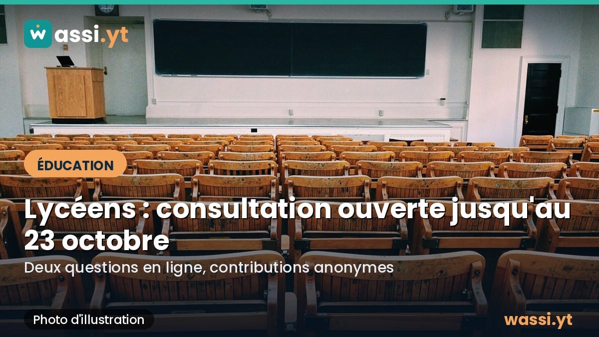 Lycéens de Mayotte : une consultation nationale ouverte en ligne jusqu'au 23 octobre