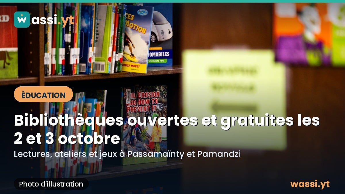 Biblis en folie : deux bibliothèques de Mayotte ouvrent gratuitement leurs portes les 2 et 3 octobre