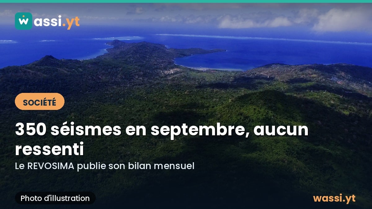 Séismes à Mayotte : 350 secousses enregistrées en septembre, aucune ressentie