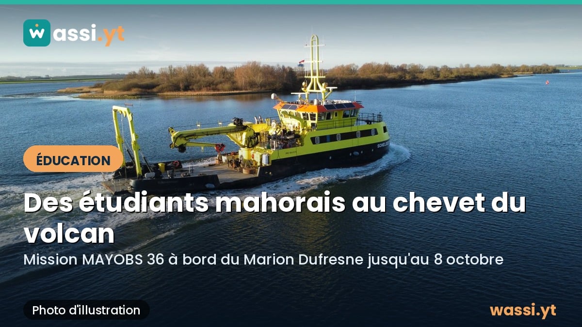 Volcan Fani Maoré : des étudiants de l'Université de Mayotte en mission à bord du Marion Dufresne