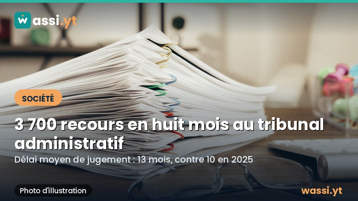 Tribunal administratif de Mayotte : 3 700 recours en huit mois, 13 mois d'attente en moyenne