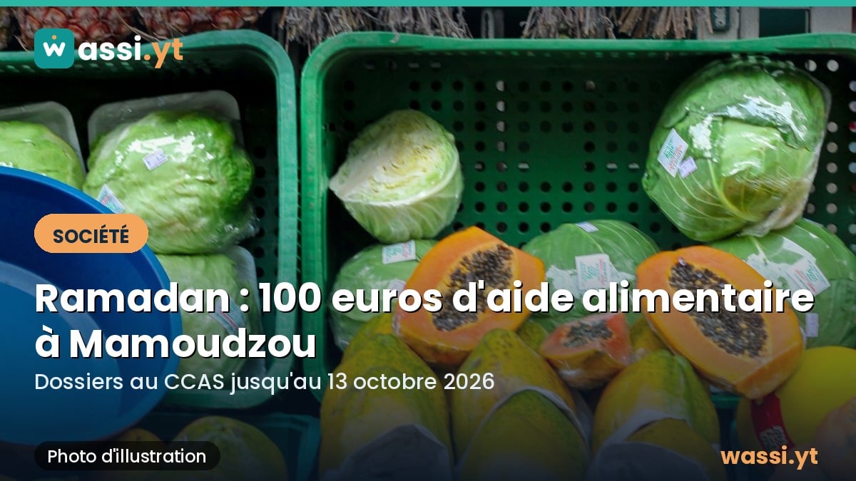 Mamoudzou : 100 euros en bons alimentaires pour le Ramadan, inscriptions jusqu'au 13 octobre